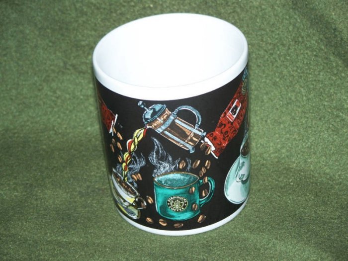 Unique Black and White Starbucks Coffee mug