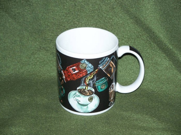 Unique Black and White Starbucks Coffee mug