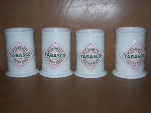 Tabasco McIlhenny Pepper Sauce Cups Set FOUR