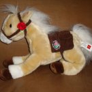 2010 Wells Fargo Pony Horse LIGHTNING Tan & White Plush