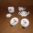 Lefton China ELEGANT ROSE Ash Trays Cigarette Holder +