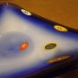 Vintage Murano Cobalt Blue Triangle Fiore Ashtray Dish