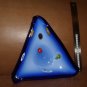 Vintage Murano Cobalt Blue Triangle Fiore Ashtray Dish