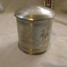 Vintage Selangor Pewter Tea Snuff Caddy 3.25"