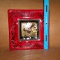 Hand Blown Art Glass Ash Tray Plate Signed Gold Fleck