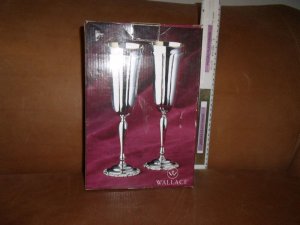 Wallace Grande Baroque Silverplate Toasting Goblets NIB