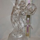 Italian Art Deco Crystal Two Dancers Over 10" Tall