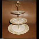 Franciscan ACACIA 3 Tier Server Cake Stand Plate Snack Tray
