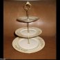 Franciscan ACACIA 3 Tier Server Cake Stand Plate Snack Tray
