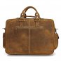Rare Crazy Horse Leather Men's Briefcase Laptop Bag Dispatch Shoulder Huge 16.5" bag-7028B