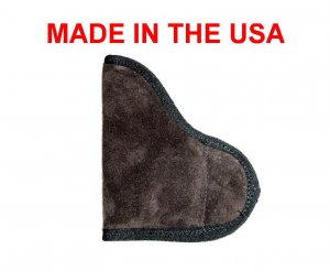 HUNTERS JOY USA MADE SUEDE FRONT POCKET HOLSTER 4- RUGER LCP WITH LAZER