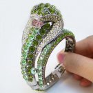 Green King Cobra Crystal Bracelet