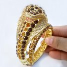 Amber & Topaz King Cobra Crystal Bracelet