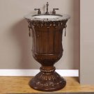23" Jasmine - Bathroom Sink Vanity Cabinet Pedestal Baltic Brown Stone Top Stand 0141