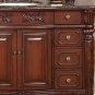 48" Eva - Bathroom Vanity Single Sink Cabinet Stone Top (Dark Cherry Finish) 0151
