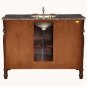 48" Eva - Bathroom Vanity Single Sink Cabinet Stone Top (Dark Cherry Finish) 0151
