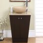 22" Lillian - Modern Travertine Stone Sink Top Bathroom Vessel Vanity Cabinet 0155
