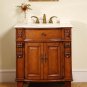 33" Teresa - Single Sink Bathroom Vanity Cabinet Marble Top (Cherrywood Finish) 0204