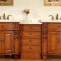 84" Teresa - Modular Double Sink Bathroom Vanity Cabinet Marble Stone Countertop 0204
