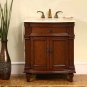 30.5" Sophia - Single Sink Bathroom Vanity w/ Marble Top Cherry Finish Cabinet 0205