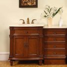 51" Sophia - Marble Stone Single Bathroom Sink Vanity Cabinet (Cherry Finish) 0205