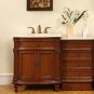 51" Sophia - Marble Stone Single Bathroom Sink Vanity Cabinet (Cherry Finish) 0205