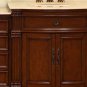 80" Sophia - Marble Stone Top Double Sink Bathroom Vanity Cherry Finish Cabinet 0205