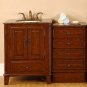 48.5" Devon - Granite Top Single Sink Bathroom Vanity Cabinet + Drawer Bank 0207