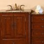 48.5" Devon - Granite Top Single Sink Bathroom Vanity Cabinet + Drawer Bank 0207