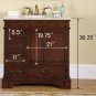 36" Amber - Marble Top Single Bathroom Sink Vanity English Chestnut Cabinet 0212