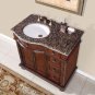 36" Victoria - Granite Stone Top Off Center Bathroom Vanity Single Sink (Left) 0213