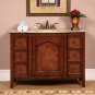 48" Rebecca - Single Sink Bathroom Vanity Travertine Stone Counter Top Cabinet 0701