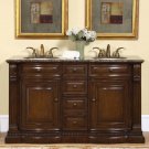 60" Samantha - Transitional Bathroom Double Sink Vanity Cabinet Granite  Top 0712