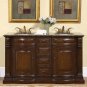 60" Samantha - Transitional Bathroom Double Sink Vanity Cabinet Granite  Top 0712