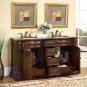 60" Samantha - Transitional Bathroom Double Sink Vanity Cabinet Granite  Top 0712