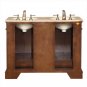48" Sedona - Mini Compact Travertine Bathroom Dual Sink Double Vanity Cabinet 0715