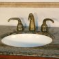 72" Bailey - Red Chestnut Finish Bathroom Vanity Double Sink Cabinet Granite Top 0716