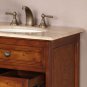 72" Bailey - Double Bathroom Vanity Travertine Top Lavatory Dual Sink Cabinet 0716