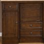 48" Alexis - Walnut Finish Cabinet Single Sink Bathroom Vanity Travertine Top 0718