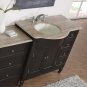 58" Kelston - Bathroom Furniture Dark Walnut Finish Cabinet Single Vanity (Left) 0902