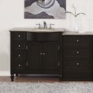 58" Kelston - Bathroom Single Vanity Off Center Right Sink + Drawer Cabinet 0902