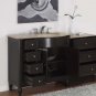 58" Kelston - Bathroom Single Vanity Off Center Right Sink + Drawer Cabinet 0902