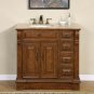 38" Empress - Off Center Bathroom Sink Vanity Cherry Finish Cabinet (Left) 0904