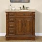 38" Empress - Travertine Top Bathroom Single Vanity Cabinet (Sink on the Right) 0904