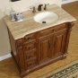38" Empress - Travertine Top Bathroom Single Vanity Cabinet (Sink on the Right) 0904