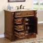 38" Empress - Travertine Top Bathroom Single Vanity Cabinet (Sink on the Right) 0904