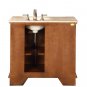 38" Empress - Travertine Top Bathroom Single Vanity Cabinet (Sink on the Right) 0904