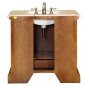38.75" Bravia - Travertine Top Bathroom Sink Vanity Soft Close Hardware Cabinet 0907