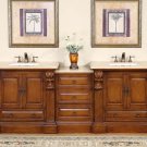 95" Bravia - Bathroom Double Vanity Cabinet w/ Soft Close & Rectangle White Sink 0907