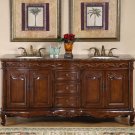 72" Grace - Bathroom Double Sink Vanity Cabinet Baltic Brown Granite Stone Top 8034